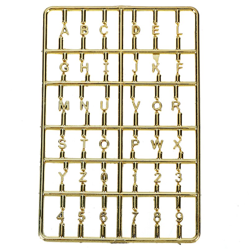 metal 1/12 domek dla lalek miniaturowy złoty numer domu alfabet metal cyfrowy numer domu alfabet drzwi akcesoria zrób do Sama: Złota