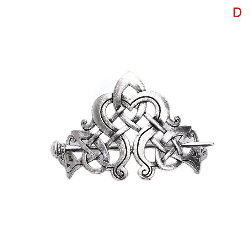 Viking Celtic Knotwork Hairpin - Women's Hair Jewelry - Metal Hair Stick: D