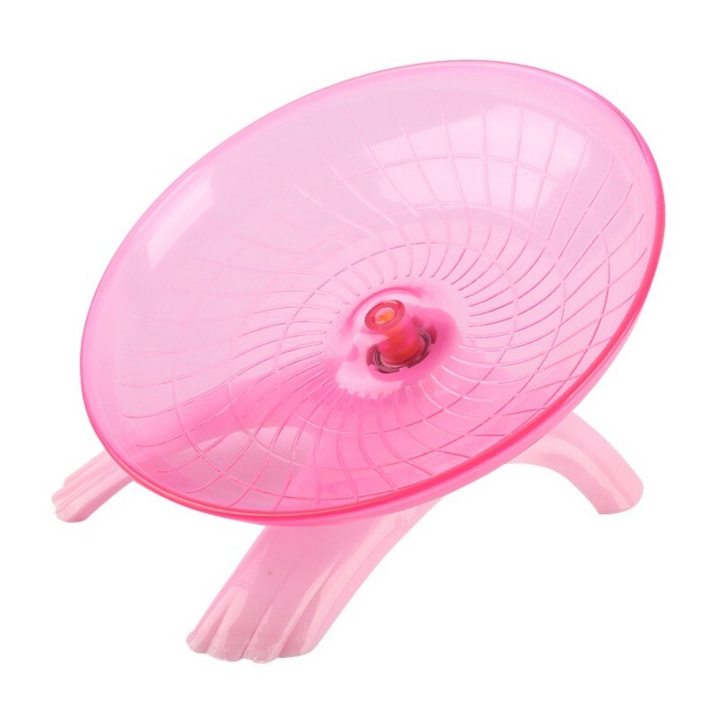 Lydløs hamster løbehjul ufo form plast rotter løbeskive flyvende underkop legetøj sport træningshjul: S