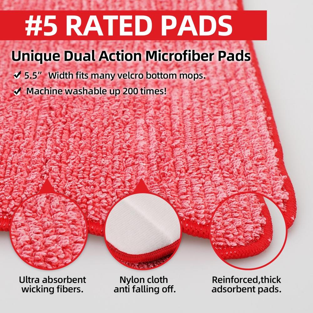 Eyliden Mikrofaser Mopp Pads gelten sprühen Mopp Ersatz Waschbar Boden Mopp Köpfe für boden reinigung