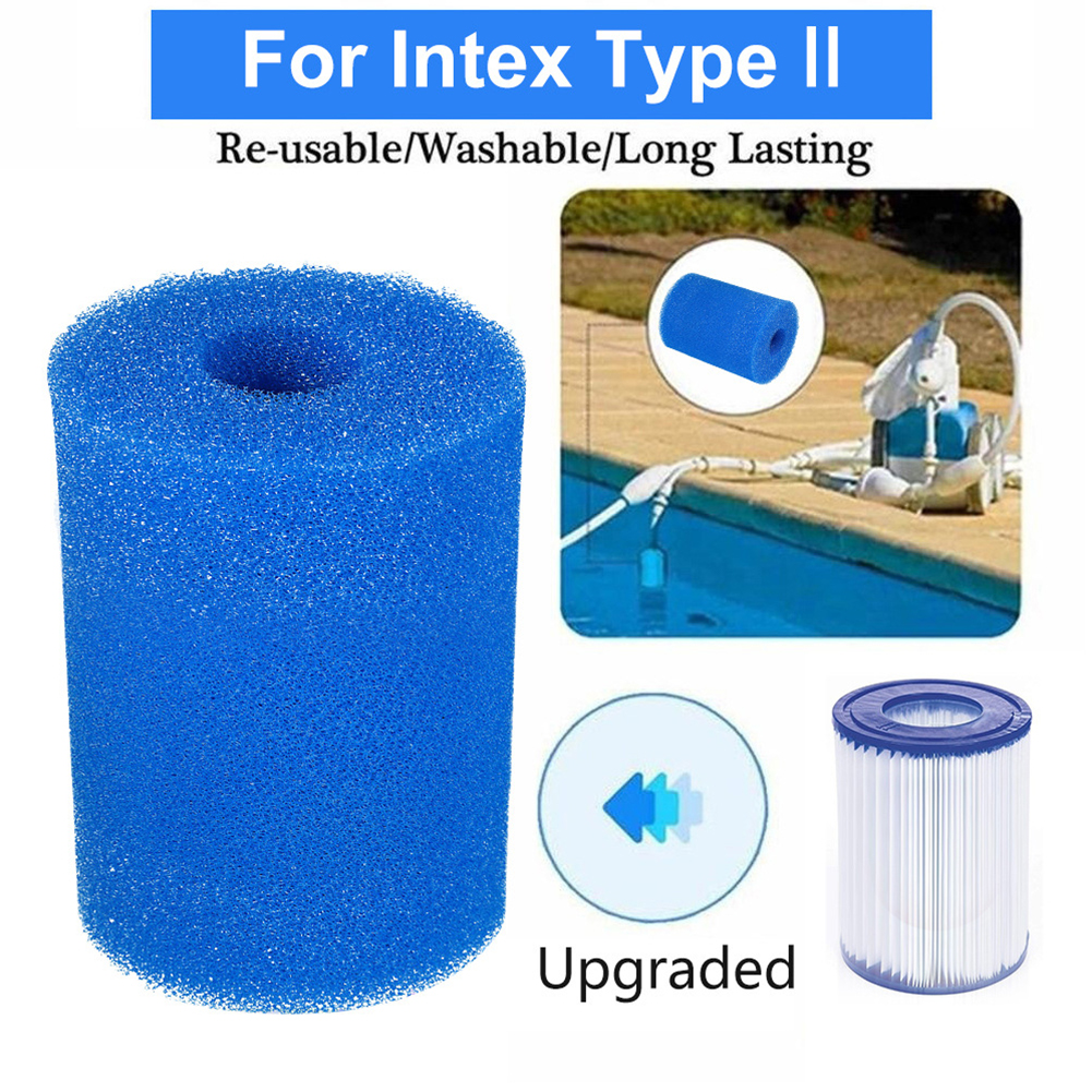 1 szt. Gąbka filtracyjna do Intex typu I/II/VI/D zmywalny filtr basenowy z gąbką wielokrotnego użytku do czyszczenia pianki