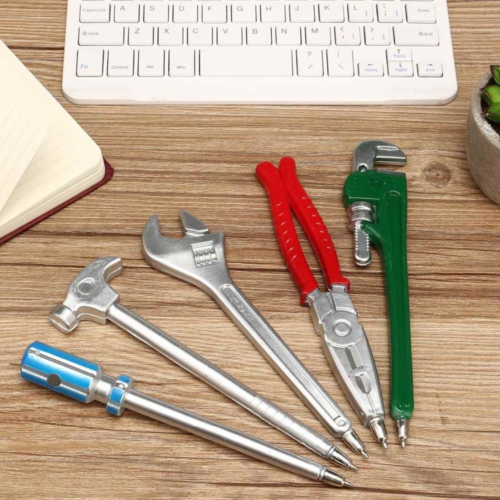 1 Piece Simulation Hardware Tools Korean Stationery 0.5mm Black Ink Ballpoint Pen Pen Hammer Writing Pen School