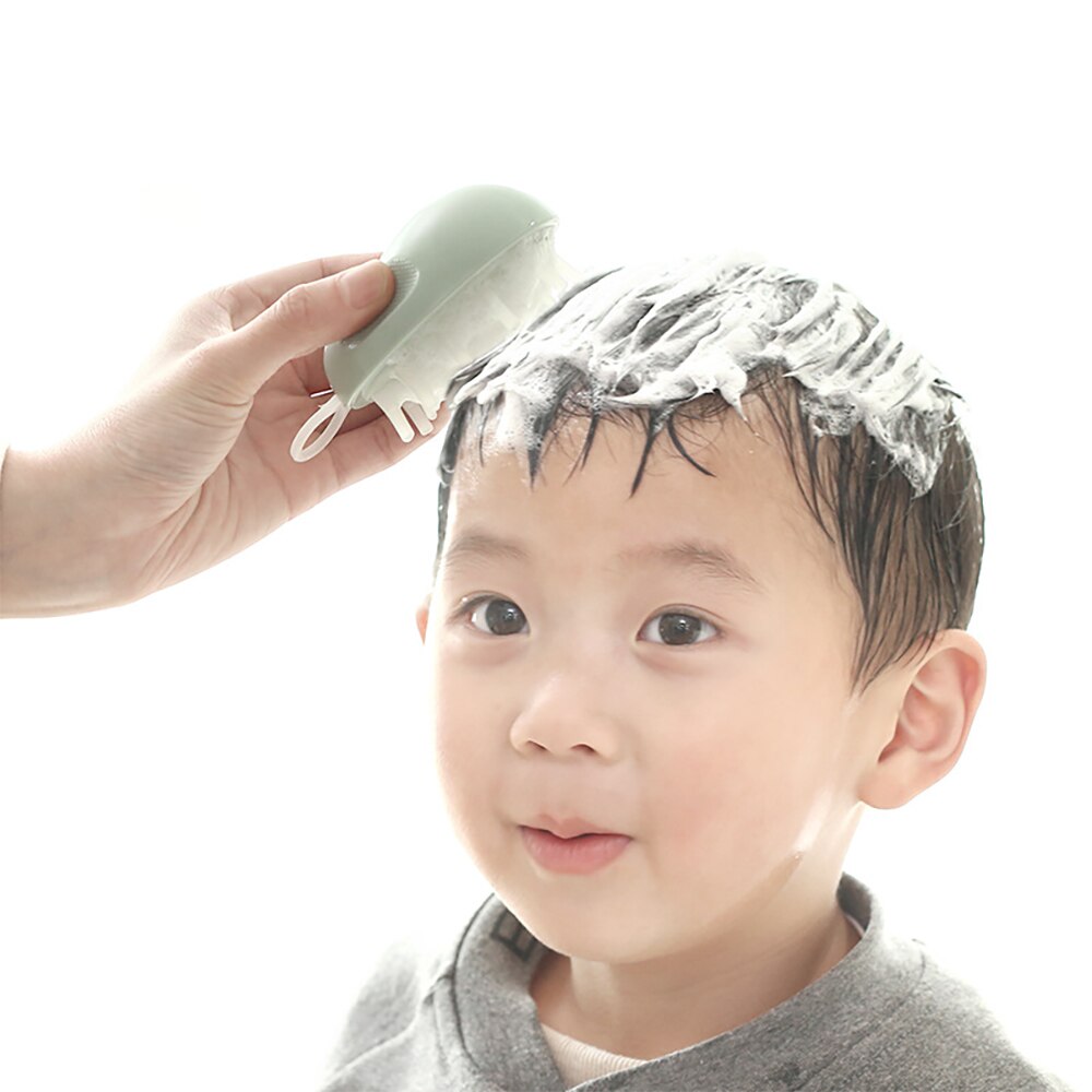 Peine para bebé, champú sólido, masajeador de pelo del cuero cabelludo, cepillo seguro, lavado de cabello para niños, masaje de cabeza portátil, artículos para bebés