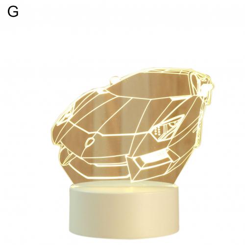 3D Cute Bear/Horse/Boat Acrylic LED Night Light Kids Bedroom Desk Lamp 3D LED Lamp Lamp Night Lights Novelty Lamp: G