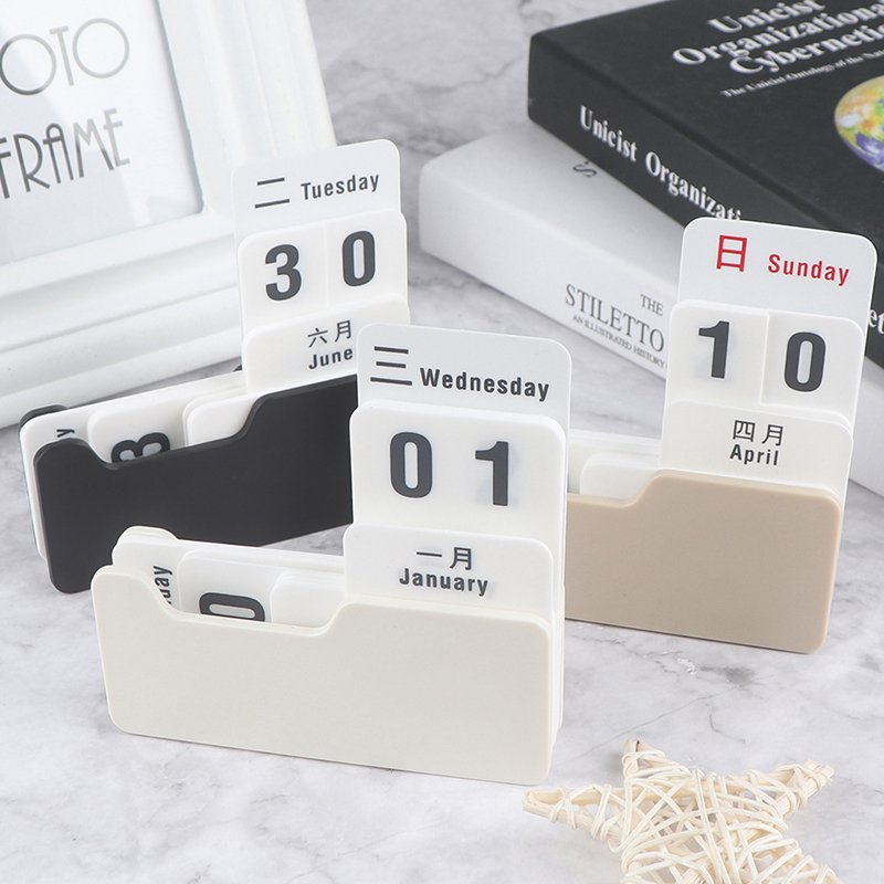 Perpetual Calendar Diy Flip Calendar Crafts Home Office School Desk Decoration