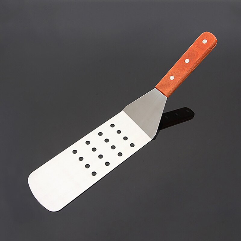 Trehåndtak rustfritt stål grillbiff pizza bakespade pizza spade ostspade