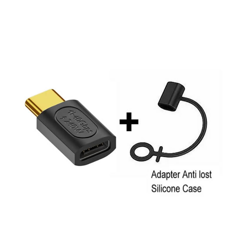 USB4.0 40Gbps OTG C-type 90 degree Adapter 100W 5A USB C to Type C Fast Charging Converter USB C Data Adapter For Macbook 8K60HZ: Black