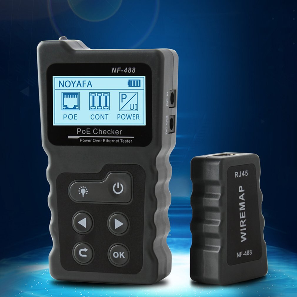 Nf-488 Network Tester Checker Test Power Over The Ethernet Cat5 Cat6 Lan Tester Network Detection Tool