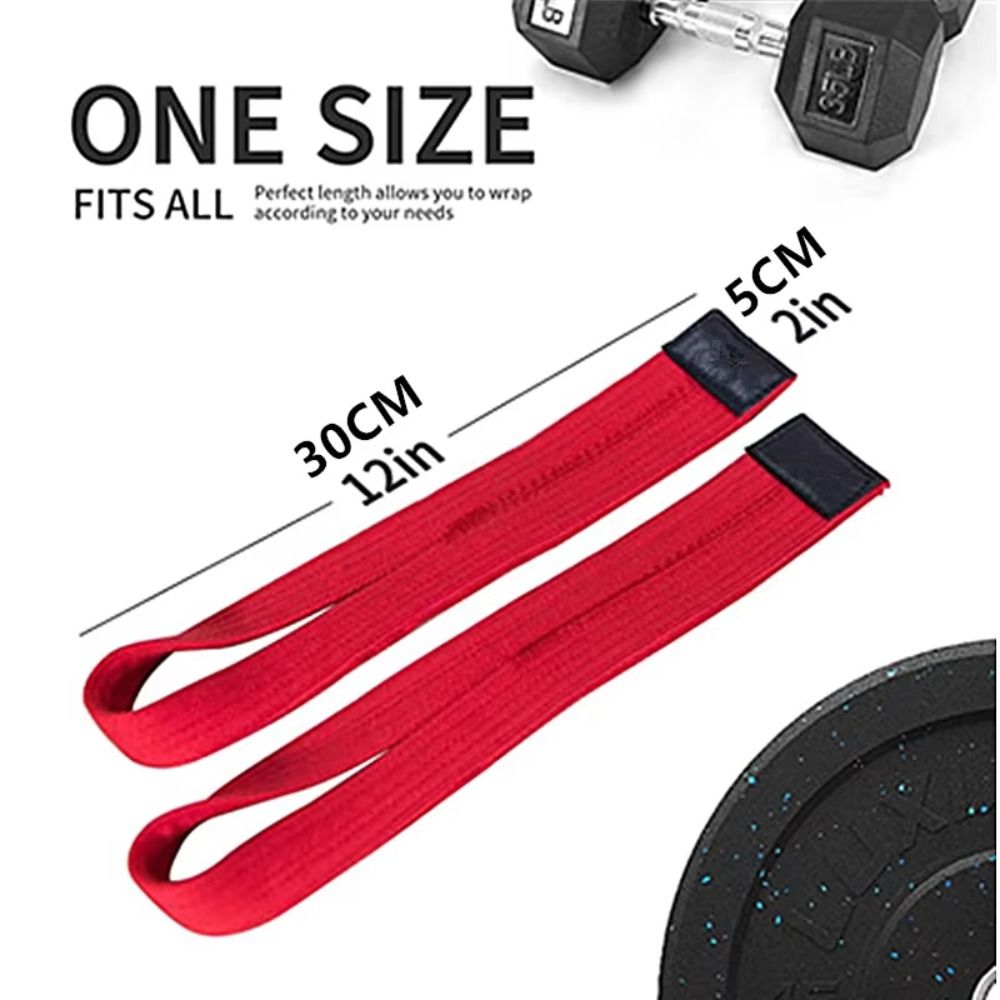 1 Pair Cotton Lifting Straps Wear-resistant Adjustable Fitness Wrist Wraps Durable Non-slip Deadlift Fitness Straps Build Muscle