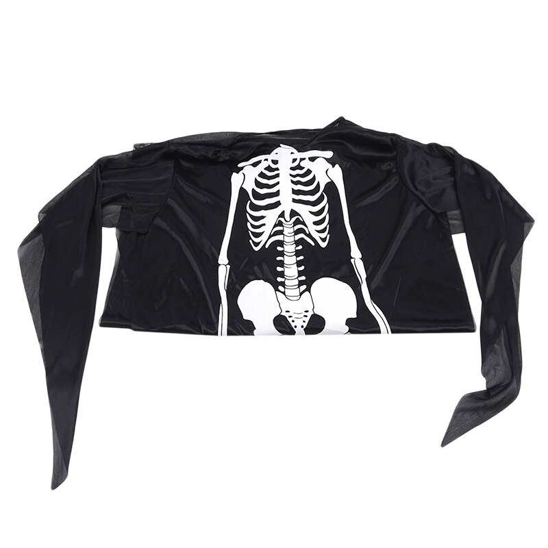 Fantasma esqueleto traje de miedo Halloween traje travestido capa con calavera de demonio vestido de de Halloween suministros