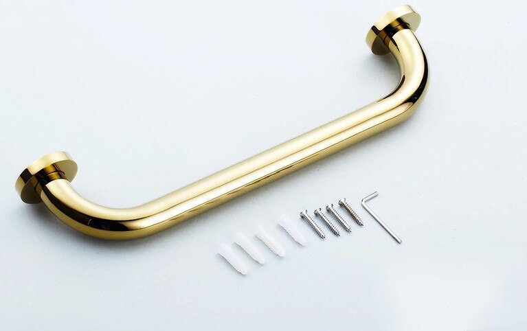 High-grade 14 Inch Bathroom Safety Bathtub handrail Grab Bar - Golden Brass Wall Mount 11-233