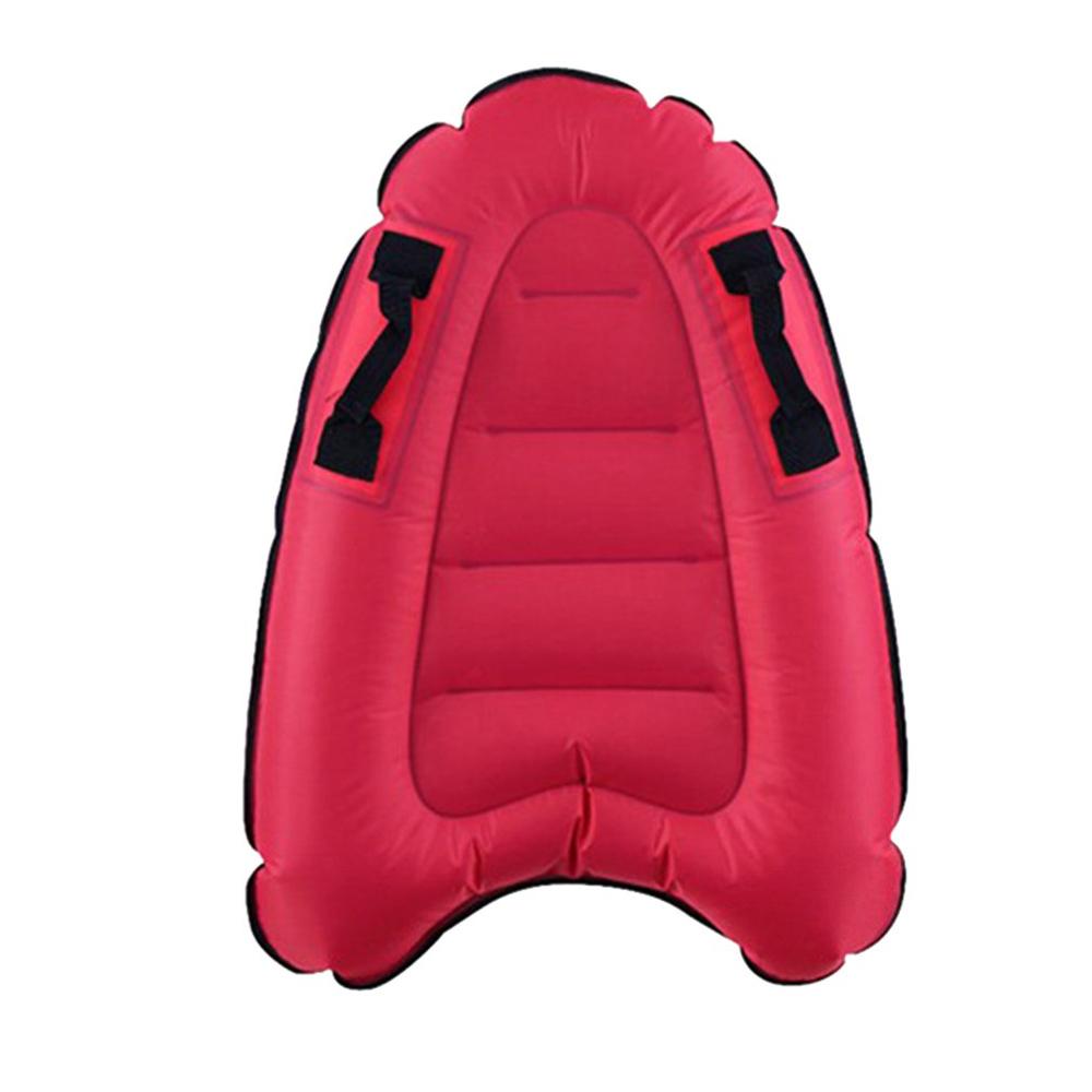 Outdoor inflatable surfboard portable seesaw adult children learn to travel safe light kick board sea surf skis: rose Red
