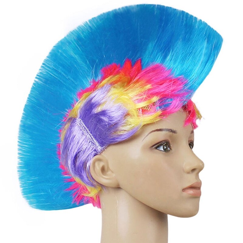 Party Hüte Regenbogen Punk Kostüm Stütze Lustige Schwanz Kamm Haar Hütte Halloween Clown Modellierung Maskerade Hütte für Erwachsene Jugendliche