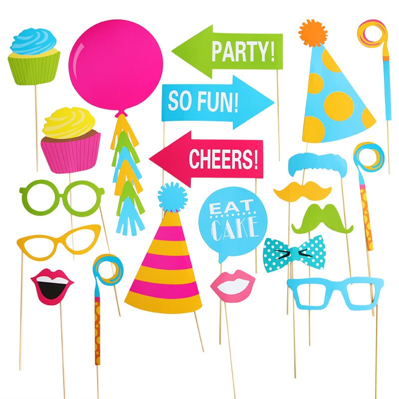 Photo Booth Props Party Masks Hat Mustache Lip photobooth props Wedding Party Decoration Birthday Party Favor funny photo booth: C