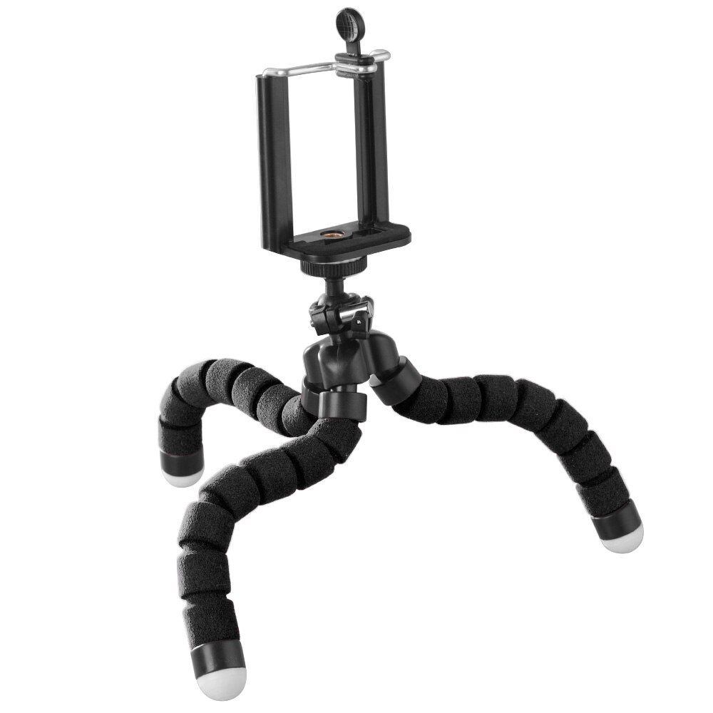 Octopus Flexible Tripod Mobile Phone Holder Bracket for iPhone iPad Camera Monopod Selfie Support Mobile Phone Holder Stand: Black