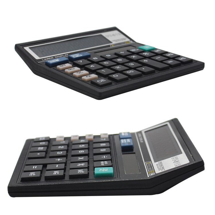 Calculator 12-Digit Desktop Financial Handheld Calculator with Large LCD Display Big Sensitive Button Office Home School