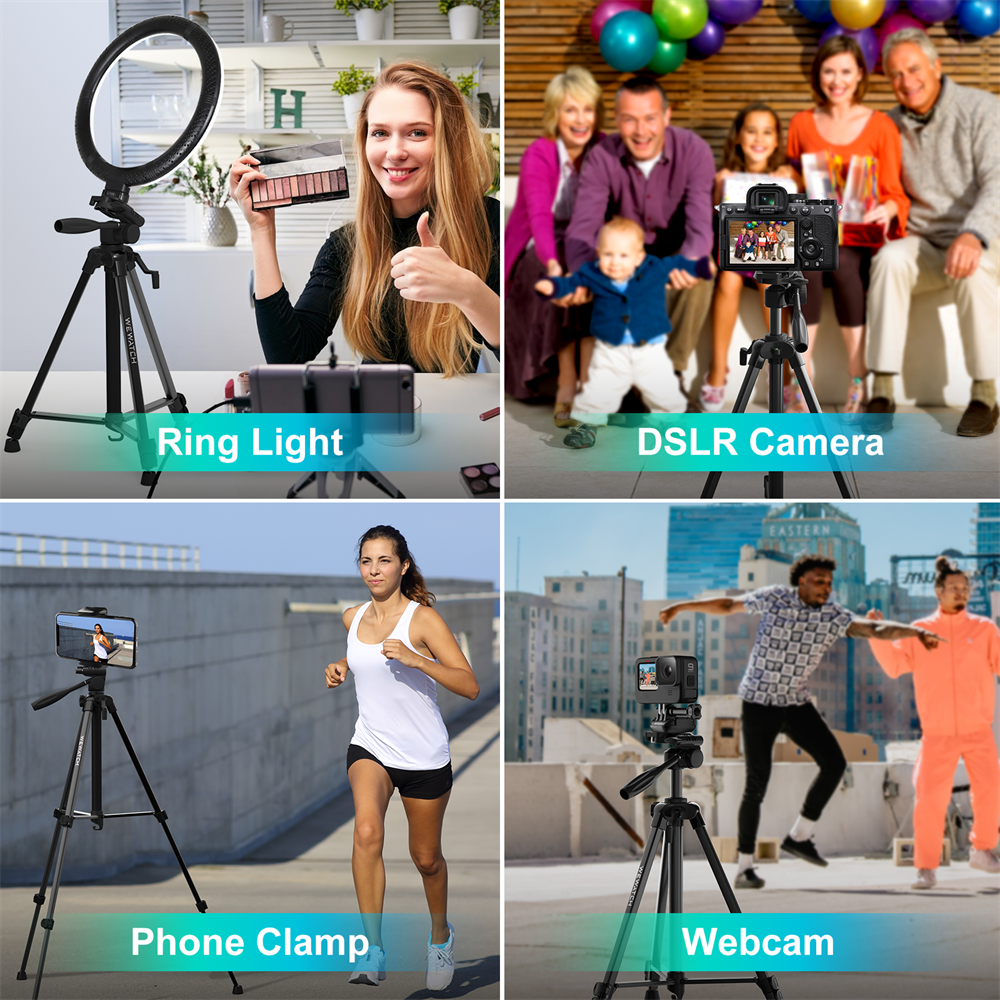 WEWATCH PS202 Video Projector Tripod Stand 360° Adjustable Shooting Angle Extendable Floor Tripod Stand for Projector Camera