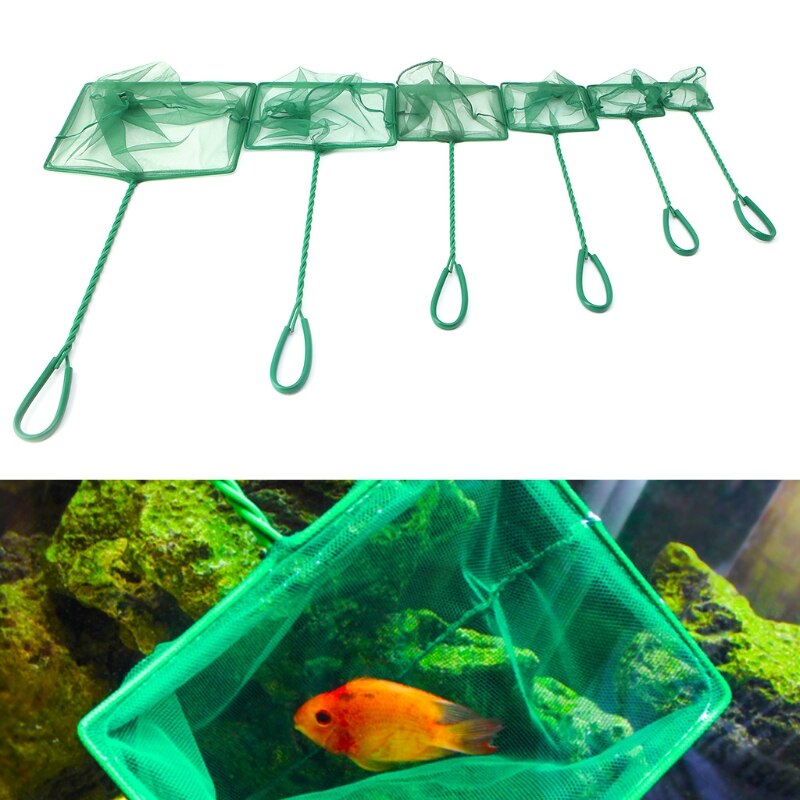 1PC Aquarium Fish Tank Square Shrimp Small Betta Tetra Fish Net 3\"-10\" 6 Sizes D0AC