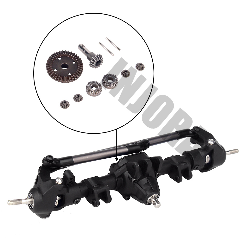 INJORA 1:10 RC orugas eje diferencial completo para Axial SCX10 II 90046 90047 RC Car Upgrade partes: Front