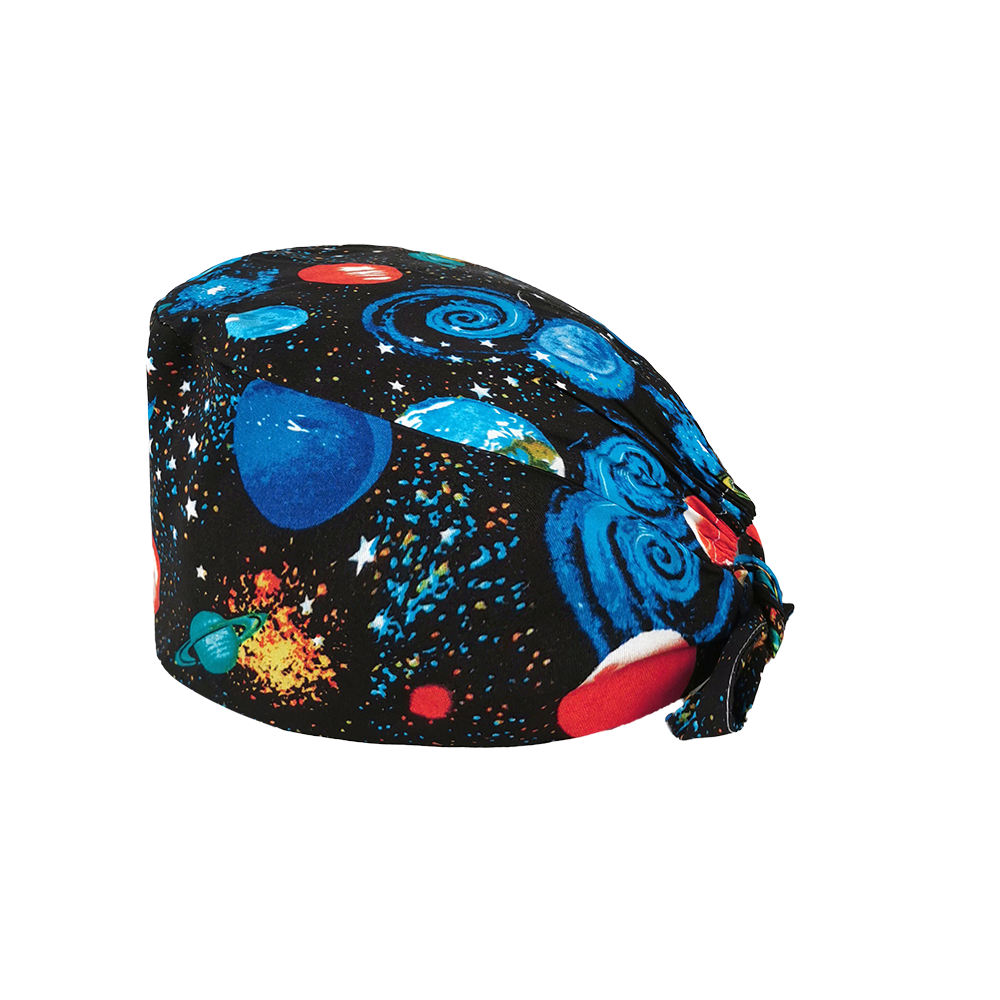 Multicolore pur coton respirant dessin animé impression florale gommage chapeau animalerie laboratoire travail chapeau salon de beauté mignon gommage casquettes: 22021