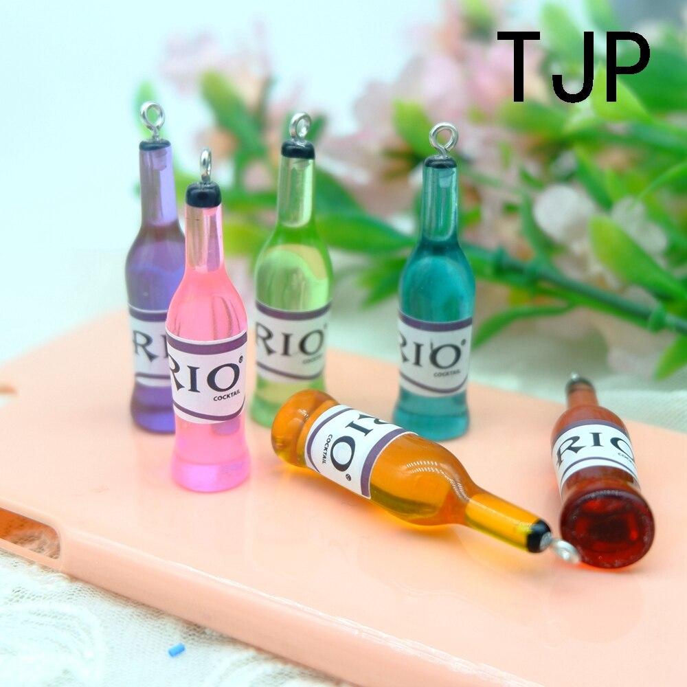 Kawaii Coffe Drink Cocktail Sake Charms Pendants for DIY decoration necklace earring key chain Jewelry Making