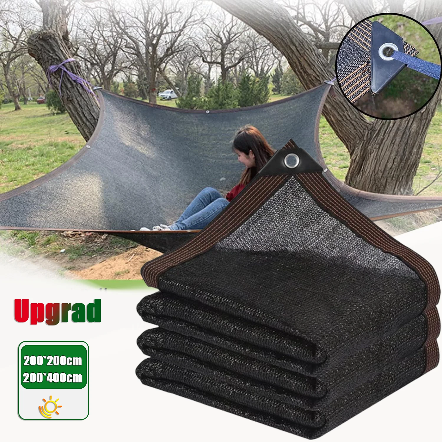 Schattentuch, 90 % Sonnenschutznetz für Höhle Garten, Sonnensegel für Pflanzen, draussen-Sonnennetzabdeckung, Sonnenschutztücher für Zwinger und Huhn
