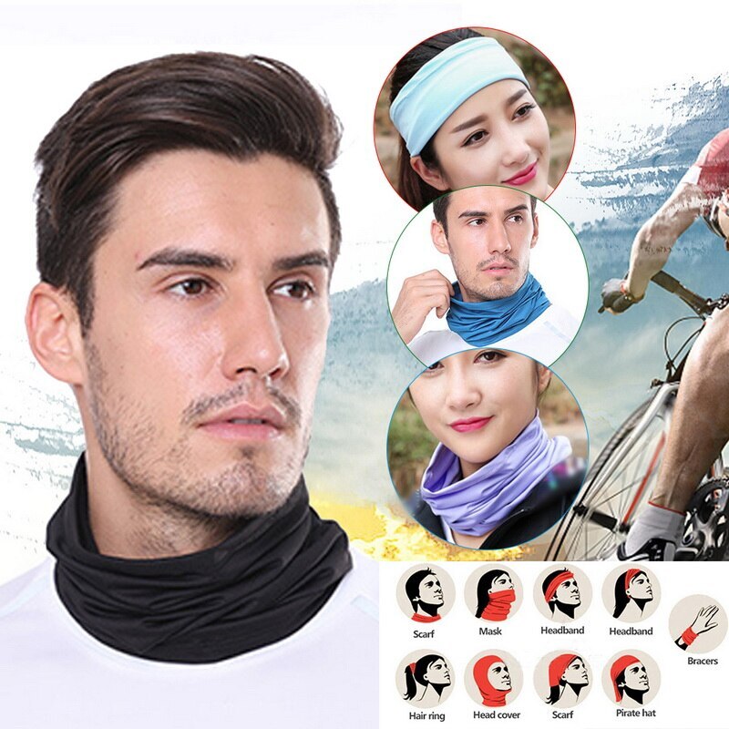 Unisexe homme femme tête visage cou cache-cou tube bonnet écharpe bandana sport extérieur anti-poussière