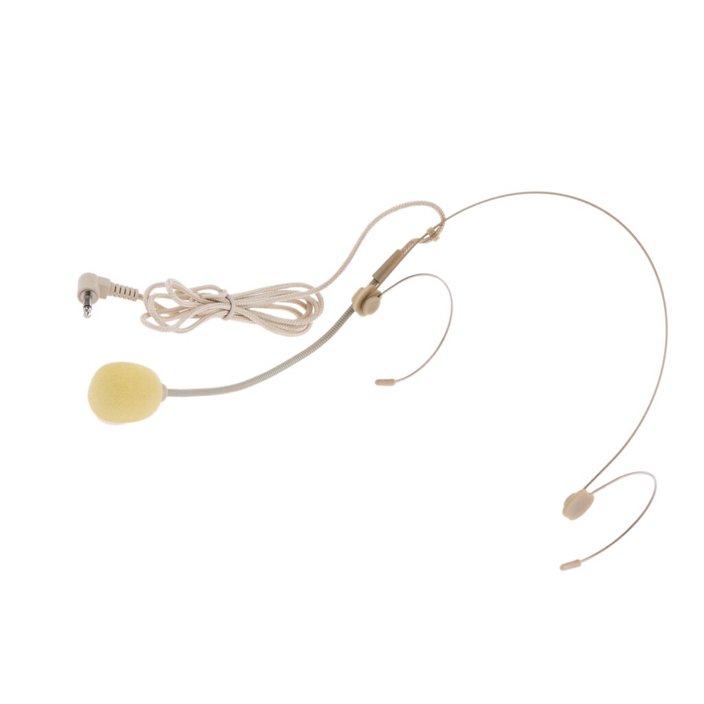 Pro Double Earhook Headset Head-mounted Headworn Microphone Wireless System Vocal Pickup Condenser Microphone