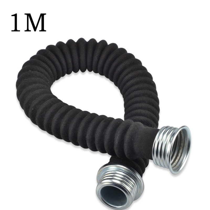 0.5m/1m/5m/10m 40MM Black Interface Gas Mask Snorkel Wear Resistant Anti-aging Filter Connecting Pipe: green