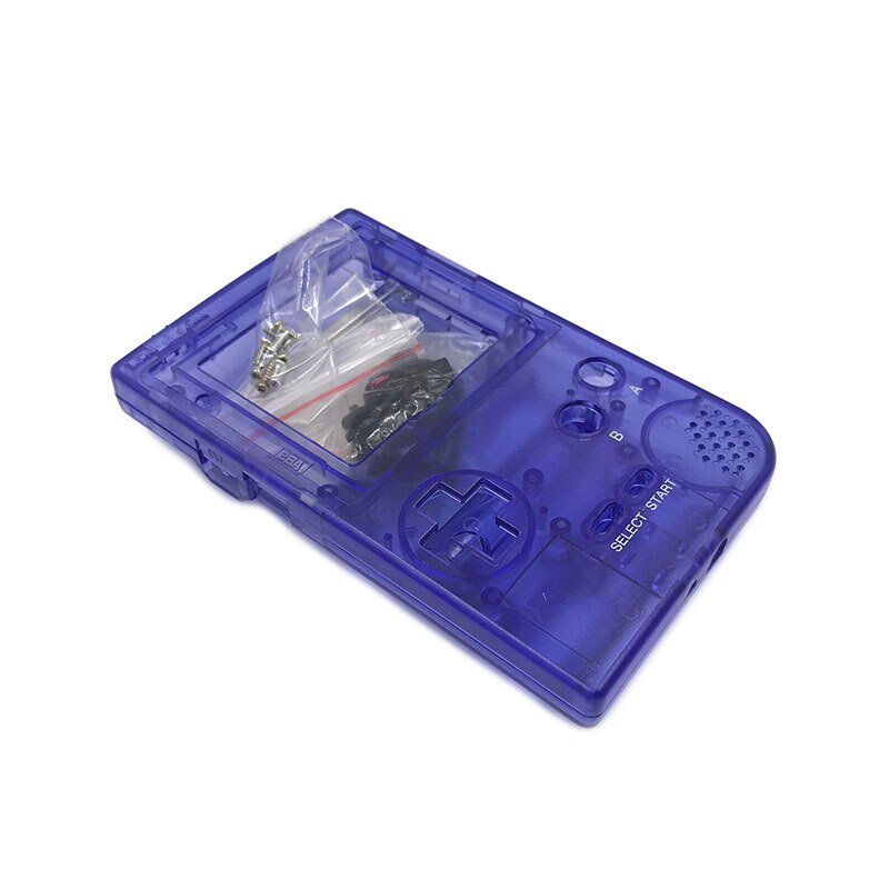 6Sets grey For GBP Shell Case with Buttons Kit Full Case Cover Housing Shell Replacement for Gameboy Pocket Game Console: clear dark blue