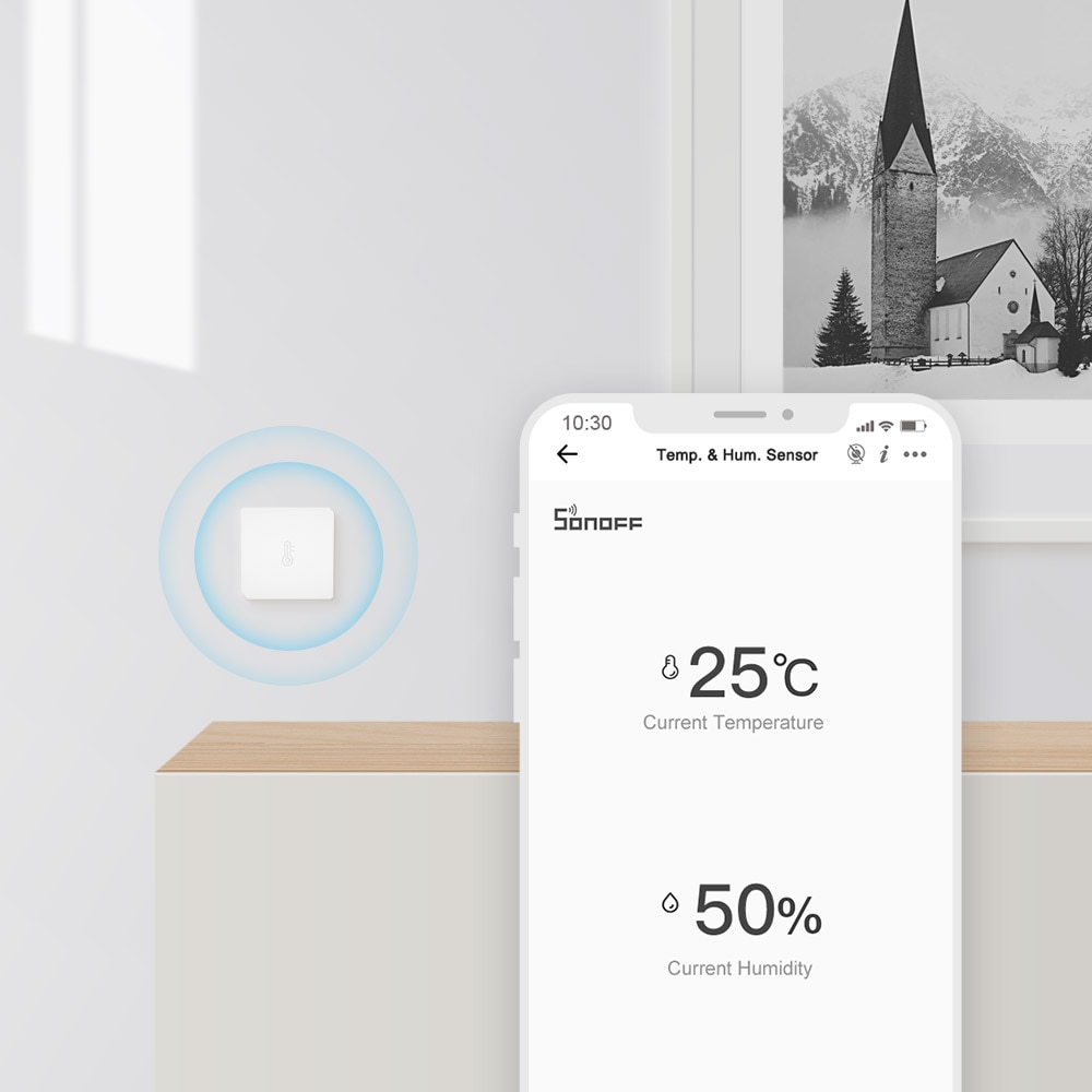 Sonoff snzb -02 temperatur- og fugtighedsføler realtids synkroniseringsdata via e-welink app arbejde med sonoff zbbridge ifttt smart home