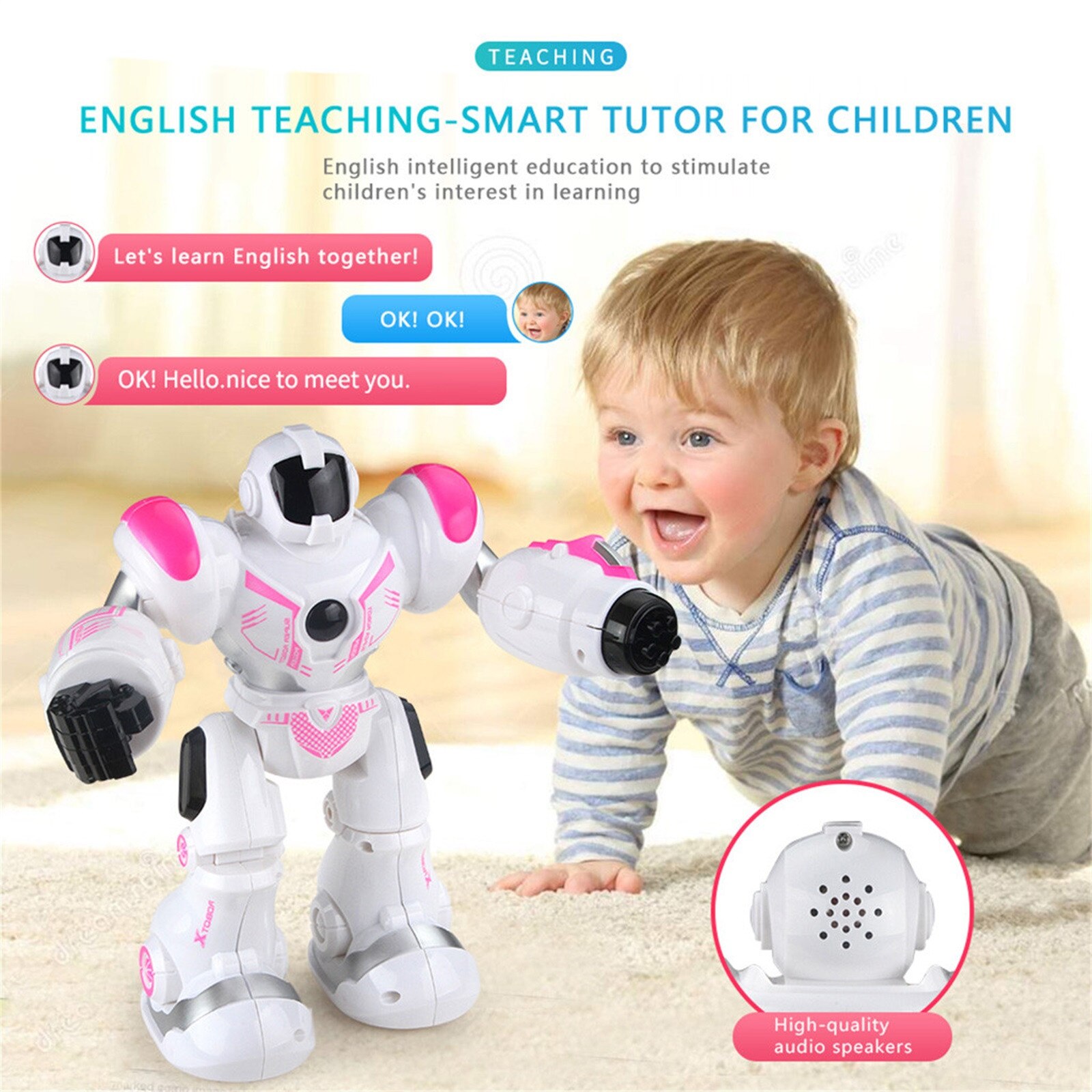 Intelligente Robot Multifunctionele Opladen Kinderen Speelgoed Dansen Afstandsbediening Smart Robot Model Vervormd Auto Speelgoed Voor jongen: B