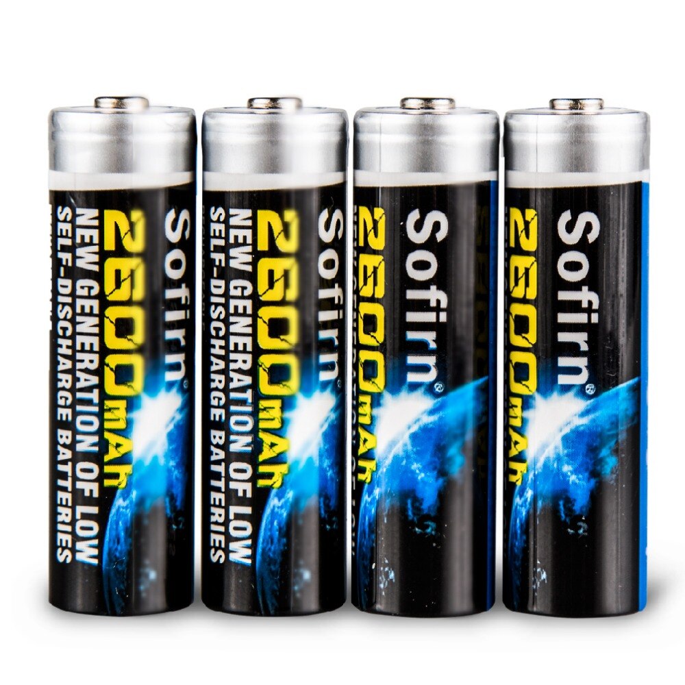 2600mAh Rechargeable AA NiMh Batteries High Capacity Pre-charged Batteries With 1000 Cycle 4Pcs Protected Eco-friendly