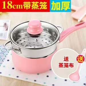 Melk Pot Non-stick Pot Kleine Pot Baby Voedingssupplement Pot Gebakken Ei Noedels Pot Baby Mini Gas Fornuis dual-Gebruik Kookpot Keuk: 18cm 2 layers