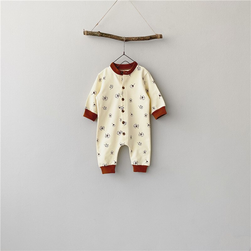 MILANCEL, otoño , ropa de bebé, Mono de un solo pecho para bebés, mono de bebé con cuello redondo: 3-6M