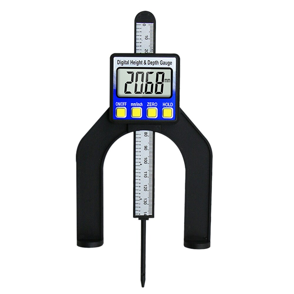 Digital Depth Caliper height gauge Digital Tread Depth Gauge LCD Magnetic Self Standing Aperture 0-80mm
