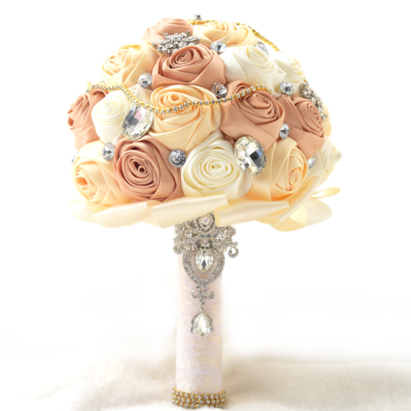 Marriage Bouquet Handmade Flowers Rhinestones Wedding Bouquet Matrimonio Bridal Bouquet for Wedding