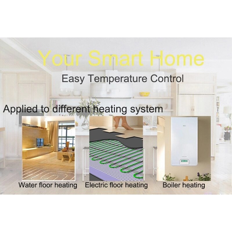 Hy316 Circular Water Underfloor Heating System Wifi Boiler Thermostat Round Programmable Digital Smart Wifi Thermostat