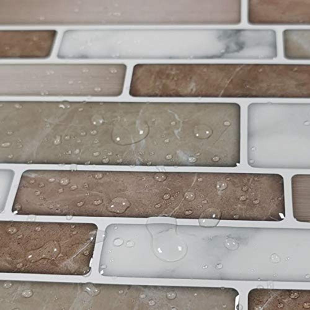 1/5/10PCS Wall Stickers Peel and Stick 3D Tile Sticker Self Adhesive Stick On Wall Tile for Kitchen Backsplash and Bathroom