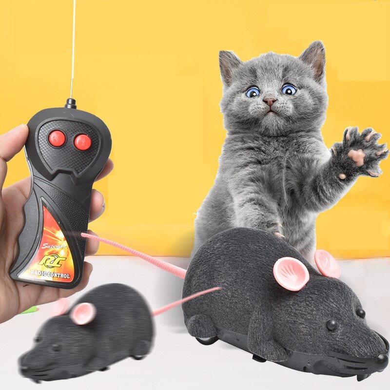 Ratón inalámbrico con Control remoto para gatos y mascotas, juguete de para gato de juguete con Control remoto electrónico por Radio infrarroja