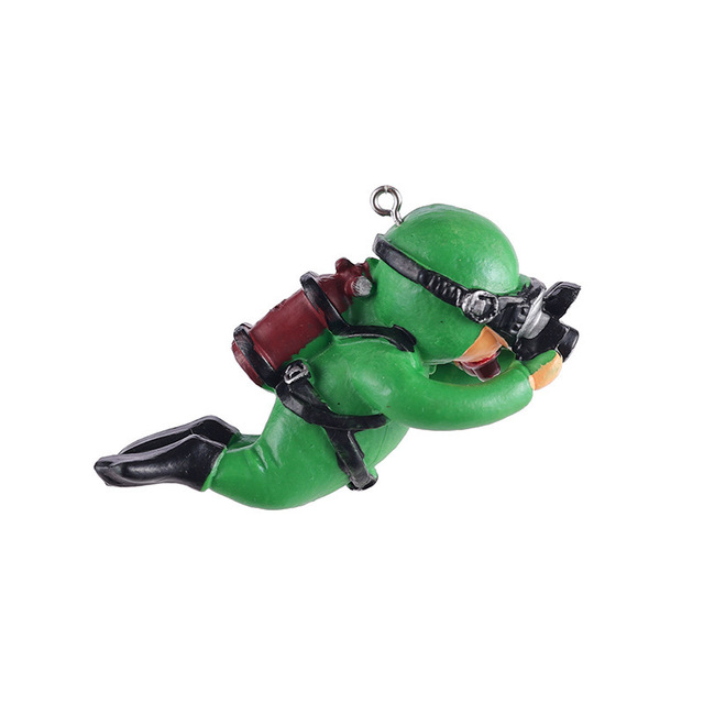 Fish tank Decoration Floating Ornaments Small Figurines Complete Set Diver Blue Guy Underwater Scenery Bottom Figurines: GRAY