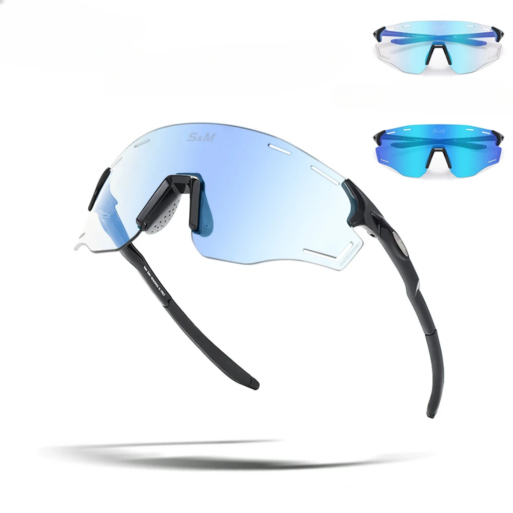 Gafas de sol deportivas polarizadas para motocicleta, lentes de luz polarizadas transparentes que cambian de Color, módulo Multicolor, venta de verano: Verde