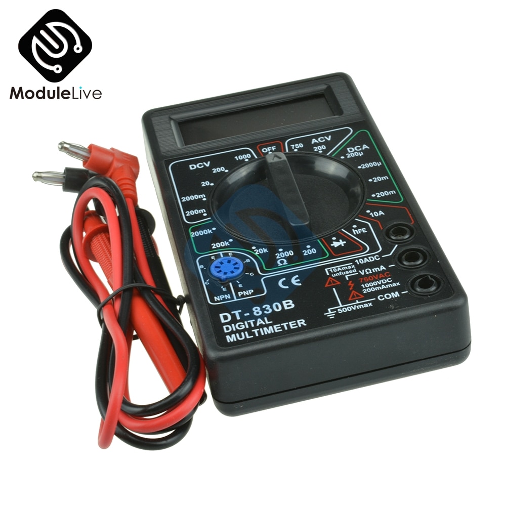 Dt830b lcd digital multimeter tester meter ac  dc 750/1000v voltmeter ammeter ohm elektrisk multi tester dt -830b