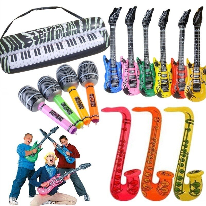 Inflatable Musical Rock Band Instruments Cool and Fun Inflatable Musical Instruments Great Party Favor Party Stuffer Giveaways