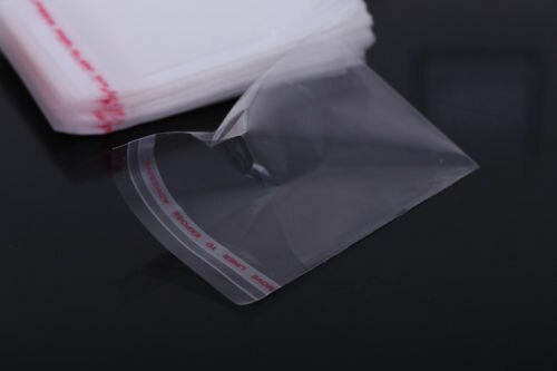 100 Clear Cellophane Cello Bags Card Display Self Adhesive Peel And Seal Plastic