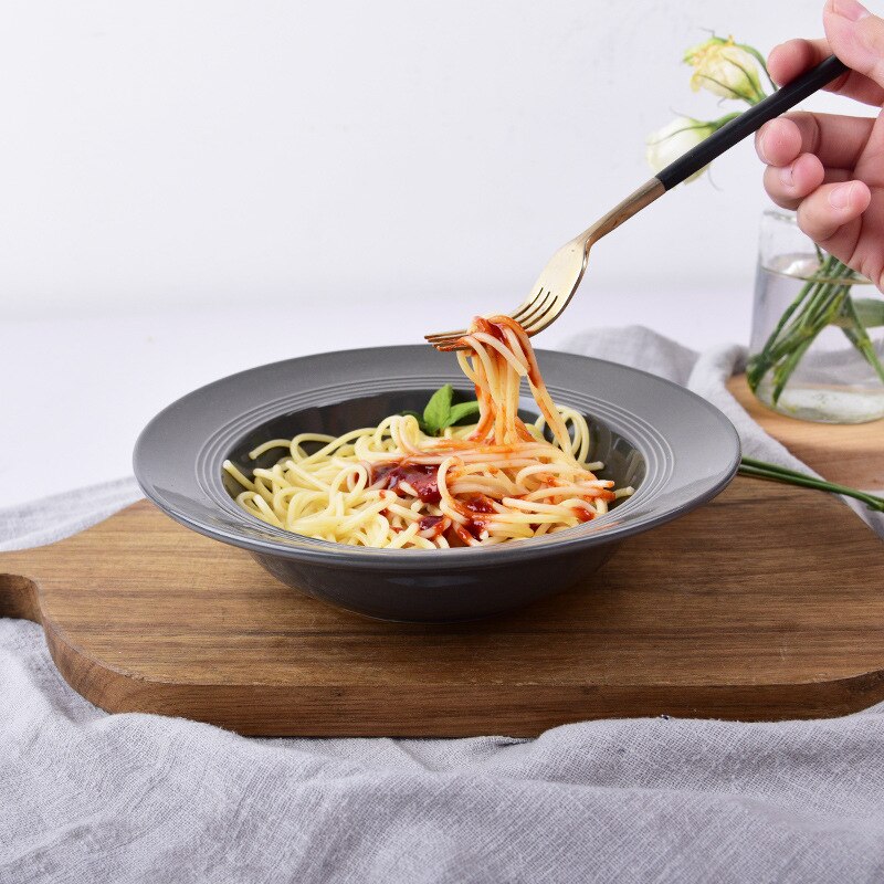 Japansk servis halmhatt skål restaurang hotell specialitet skål hushåll fruktsallad skål djup tallrik keramisk pasta skål