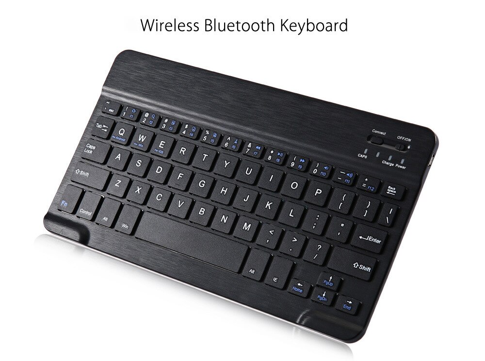 Bluetooth Tastatur Für 7 9 10 Zoll IPAD Android Tablette Clever Telefon Ultra-dünne Externe Ladung Drahtlose Universal- tastaturen: Schwarz Pro 9 Zoll