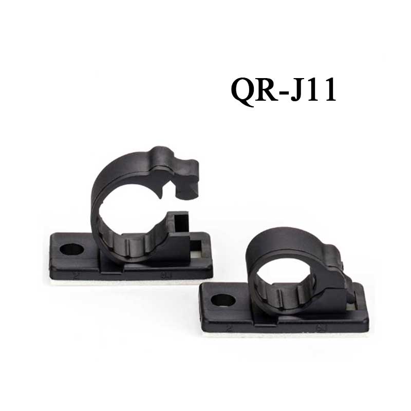 Adhesive Cable Clip Wire Clamp with Mount Screw Cord Holder and Organise Multi Purpose Cable Management for Household and Office: QR-J11