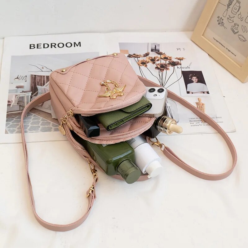 Rilibegan Damesmode Rugzak Ins Stijl Vrouwelijke Handtas Vrije tijd Mini Mode Dames Rugzakken Telefoon Packs MIni Rugzak