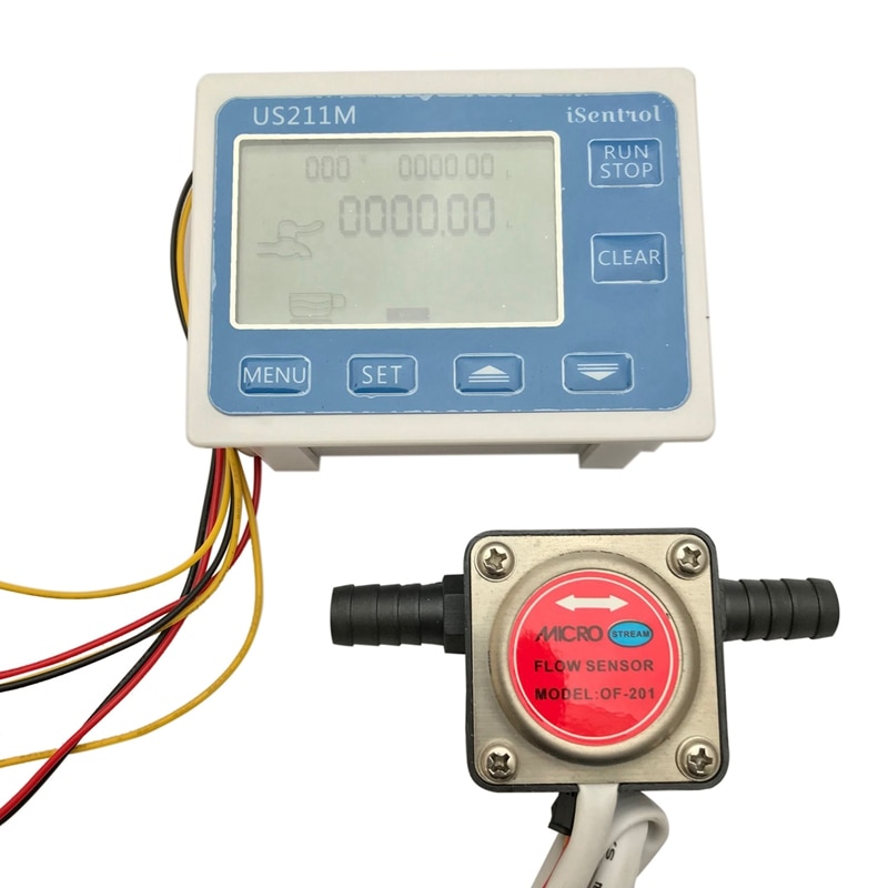 Flowmåler brændstofmåler flowmåler mod flowindikator sensor benzin gear flow sensor med lcd flowmåler